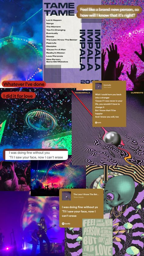 tame impala😫 #music #aesthetic #moodboard #collage #tameimpala Take Impala Wallpaper, Tame Impala Aesthetic Wallpaper, Tame Impala Wallpaper Iphone, Tame Impala Aesthetic Art, Let It Happen Tame Impala, Tame Impala Art, Tame Impala Wallpaper, Tame Impala Tattoo, Tame Impala Aesthetic