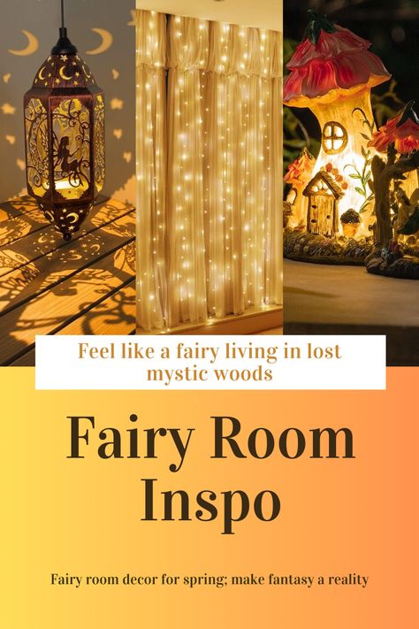 Fairy room inspo for spring. Improve your fairy room aesthetic and feel like a character straight out of a fantasy novel living in a mystical forest! Fairy Room Aesthetic, Room Decor To Make, Fairy Room Decor, Fairy Room, Whimsical Fairy, Mystical Forest, Affordable Decor, Fantasy Novel, Room Aesthetic