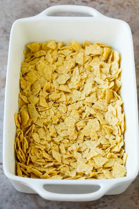 Taco Casserole With Tortillas, Taco Casserole Bake, Enchiladas Casserole, Frito Pie Recipe, Casserole Beef, Chicken Taco Casserole, Mexican Lasagna Recipes, Easy Mexican Casserole, Tortilla Chip Recipe