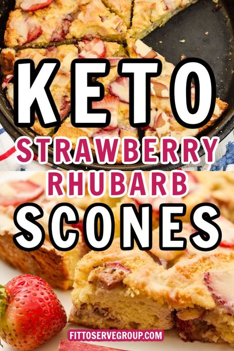 These Keto Strawberry Rhubarb Scones are an excellent choice for any seasonal brunch, afternoon snack, or even dessert. Bursting with the perfect balance of flavors, they combine the sweetness of strawberries with the tartness of rhubarb, making them a delicious treat for any occasion.keto rhubarb scones| keto strawberry rhubarb dessert| low-carb scones Rhubarb Keto, Keto Rhubarb, Strawberry Rhubarb Scones, Rhubarb Dessert, Rhubarb Scones, Keto Favorites, Egg Diet Plan, Low Carb Low Fat Recipes, Boiled Egg Diet Plan