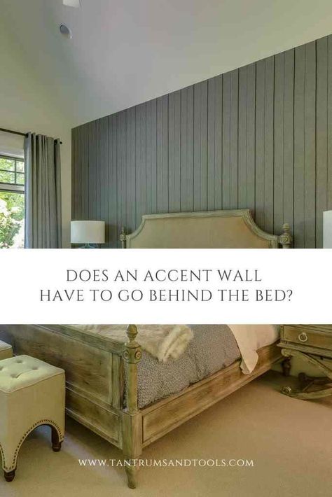 Accent Wall Bedroom Vertical Boards, Accent Wall Opposite Of Bed, Accent Wall Bedroom Not Behind Bed, Accent Wall With Sloped Ceiling, Headboard Accent Wall Ideas, 2 Accent Walls In Bedroom, Bedroom Statement Wall Ideas, Focal Wall Bedroom, Wooden Accent Wall Bedroom