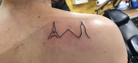 Building Outline, Silhouette Tattoo, Building Silhouette, Outline Tattoo, Silhouette Tattoos, The Empire State Building, Dream Places, Diy Home Crafts, Tattoo Idea