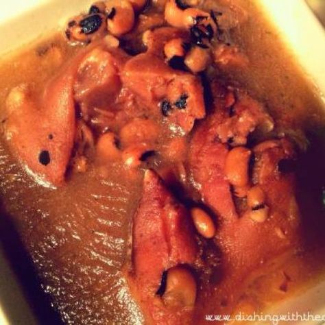 Recipe Crock Pot Black Eyed Peas and Pork Feet Crock Pot Black Eyed Peas, Pig Feet Recipe, Black Eye Peas, Dishes Recipe, Bbq Pig, Southern Dishes, Quick Dinners, Southern Food, Crock Pot Soup