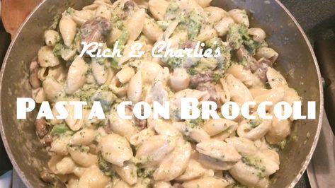 Rich & Charlie’s Pasta con Broccoli Pasta House, Pasta Con Broccoli, Broccoli Dishes, Crockpot Pasta, 20th Wedding Anniversary, Blended Families, White Sauce Pasta, Broccoli Pasta, Pasta Dinners