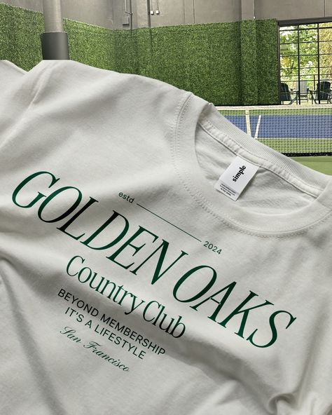 Brand Identity Reveal for Golden Oaks, a country club with premium facilities to offer for those seeking relaxation and recreation. brief by: @thebriefassociation #TBAGOLDENOAKS 🤍 At Designs by Gabi, we create bespoke, delightful, memorable visual identity designs that truly represent your business values and connect with high-end customers. If you're ready to LEVEL UP inquiry from the link in bio! Let's create a brand identity you'll be proud of! . . . #countryclub #countryclublife #lu... Golf Club Branding, Country Club Branding, Country Club Design, Dope Tshirts, Country Club Logo, Country Club Aesthetic, Club Merch, Business Values, Film Club