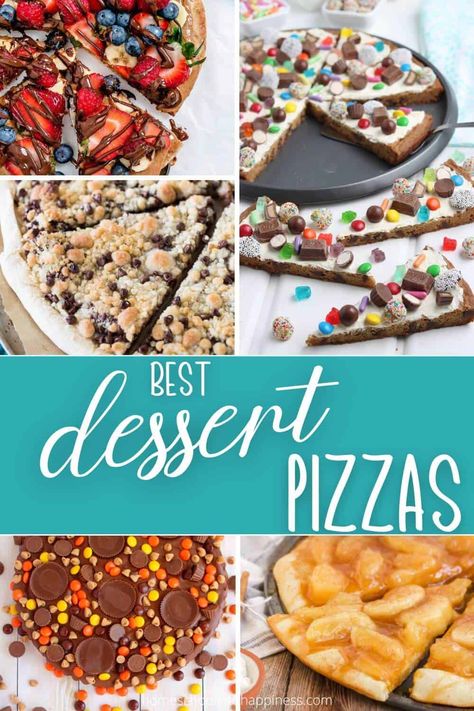 Dessert Pizzas Recipes You Will Want To Try Desert Pizza Recipes, Sugar Cookie Dessert Pizza, Homemade Dessert Pizza, Easy Dessert Pizza, Outdoor Pizza Oven Recipes, Cookie Pizza Recipe, Unique Pizza Recipes, Sugar Cookie Pizza, Dessert Pizzas