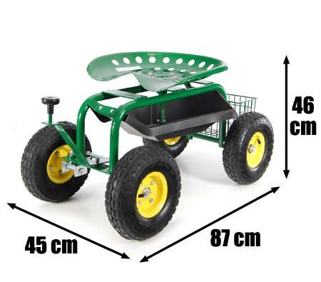 Garden Carts On Wheels, Carts On Wheels, Garden Scooters, Milwaukee Tool Box, Garden Cultivator, Best Garden Tools, Garden Seat, Garage Organization Diy, Garden Cart