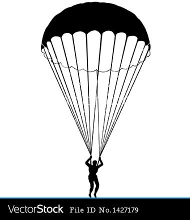 Parachute man Paragliding Tattoo, Parachute Regiment Tattoo, Cartoon Parachute, Soldier Silhouette Tattoo, Parachute Silhouette, Airborne Tattoos, Snowflake Silhouette, Diamond Vector, Tattoo Apprenticeship