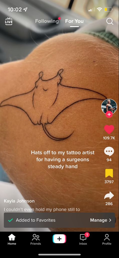 Small Stingray Tattoos For Women, Stingray Hip Tattoo, Small Stingray Tattoo Simple, Stingray Spine Tattoo, Stingray Tattoo Back, Tiny Stingray Tattoo, Sea Life Tattoos For Women, Simple Stingray Tattoo, Small Stingray Tattoo