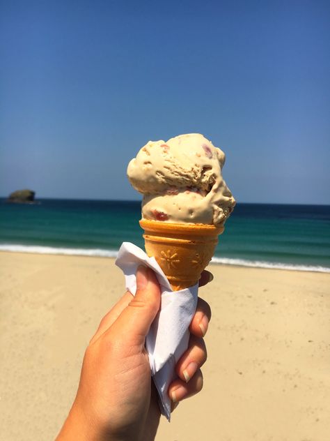 An empty beach and Kellys ice cream, Cornwall does it best #portreath #cornwall #beachlife #beachlover #icecream #seaside #breakfast #lunch #dinner #summer Portreath Cornwall, Cornwall Painting, Dinner Summer, Cornish Coast, Gcse Art, St Ives, Year 11, Breakfast Lunch Dinner, Beach Lovers