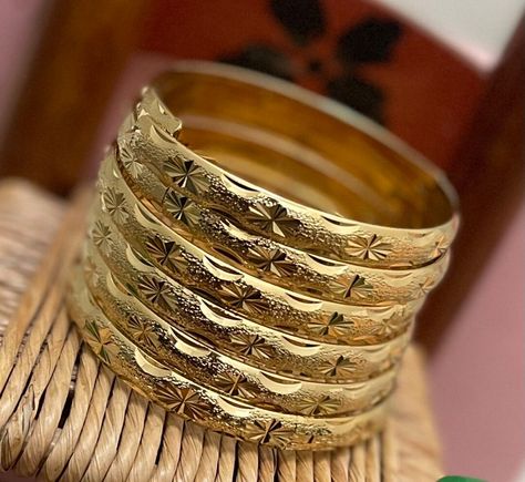 Buy 18k Gold Bangles Wedding Gold Bangles Gold Bangles Gold online on Etsy India. Shop for handmade, vintage and unique Bangles items from PrettyGoldBangles online on Etsy Wedding Bangles Gold, Wedding Gold Bangles, Women Gold Bangles, Arab Jewelry, 18k Gold Bangle, Unique Bangle, Arabic Jewelry, Bangles Gold, Handmade Gold Jewellery