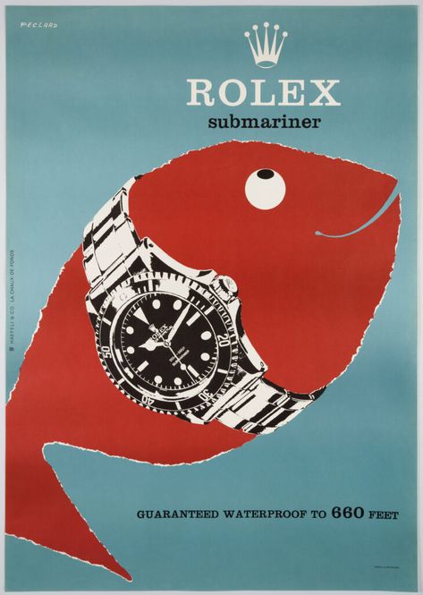 Watch Poster, Watch Ad, Best Ads, Ad Art, Vintage Rolex, Old Ads, Big Blue, Rolex Submariner, Vintage Poster