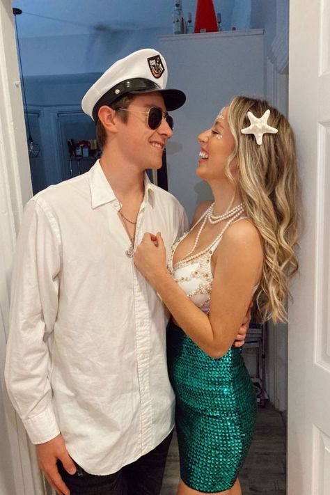 All Black Halloween Costume, Black Dress Halloween Costume, Cute Couples Costumes, Mermaid Halloween Costumes, Black Halloween Costumes, Hot Halloween Outfits, Mermaid Halloween, Pretty Halloween Costumes, Couples Halloween Outfits