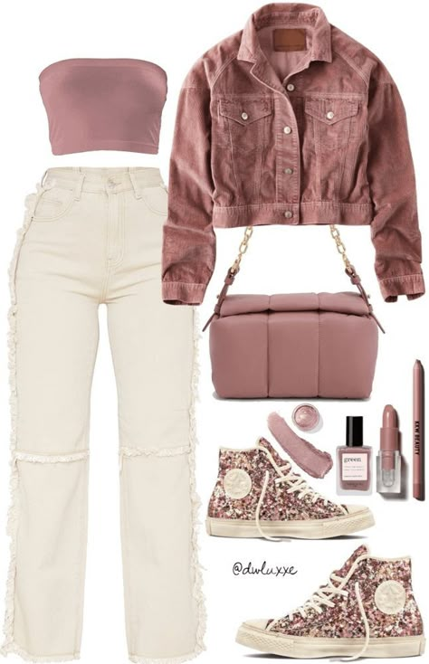 Mauve Outfit, Casual Day Outfits, Quick Outfits, Mode Inspo, Simple Trendy Outfits, Baggy Pants, Cute Everyday Outfits, Summer Fashion Outfits, Cute Simple Outfits