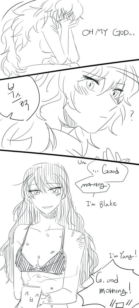 An AU where Yang and Blake met, got drunk, and fucked Blake And Yang Fanart, Rwby Blake X Yang, Rwby Yang X Blake, Bumbleby Fanart, Yang X Blake, Yang And Blake, Blake And Yang, Blake X Yang, Rwby Bumblebee