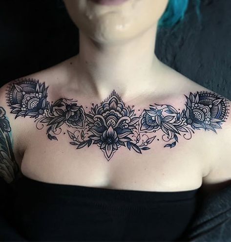 Womans Chest Tattoo, Womens Chestpiece Tattoo, Chest Piece Tattoos For Women, Chest Tattoo With Meaning, Women Sternum Tattoo, Sternum Tattoos For Women, Tattoo Frau, Sternum Tattoos, Sternum Tattoo Design