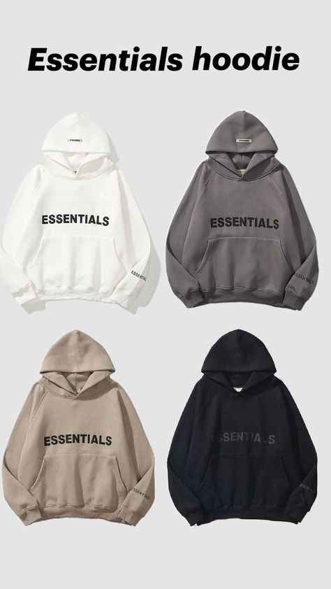 Essentials Hoodie, Trendy Hoodies, Sweater Trends, Hoodie Outfit, Hip Hop Fashion, Oversize Hoodie, Grey Sweatshirt, Graphic Hoodie, Comfortable Fashion