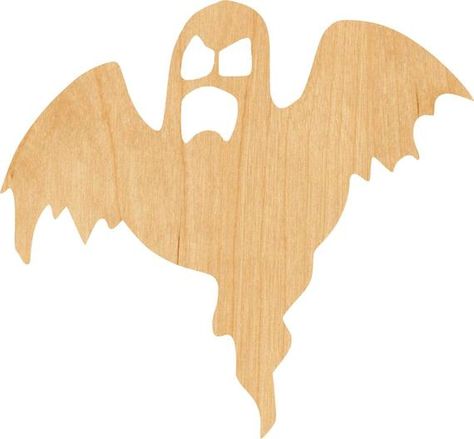 Ghost 4 Wooden Laser Cut Out Shape - Great for Crafting - Hobbyist - D.I.Y. Projects Styrofoam Art, Wood Shapes, Cut Out Shapes, Wooden Cutouts, Flying Pig, Shape Crafts, Craft Supply, Unfinished Wood, Salad Servers