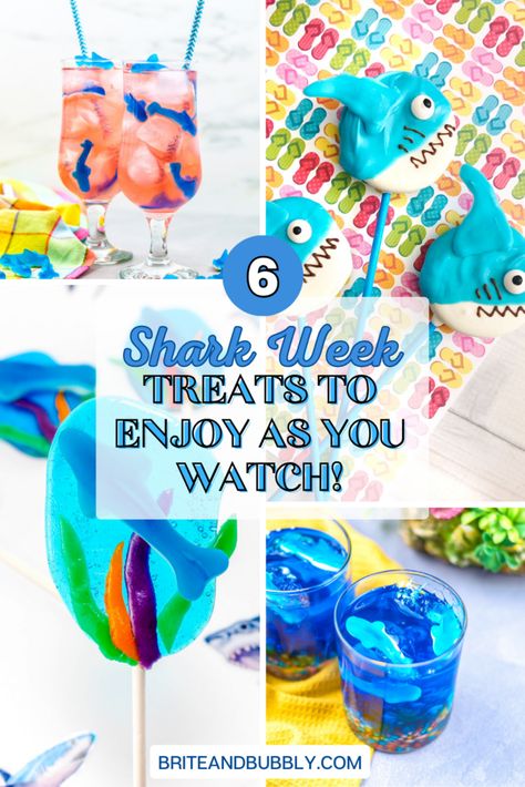 Shark Week Themed Treats Mean Girls Mom, Jello Cups, Wilton Candy Melts, Vanilla Wafer, Junior Mints, Themed Treats, Construction Trucks, Learning Toys For Toddlers, Shark Themed