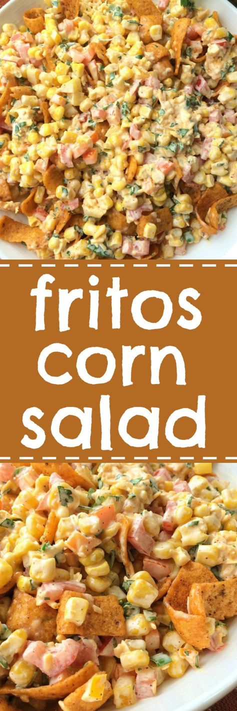 Fritos Corn Salad, Cold Corn Dip, Fritos Chili, Frito Corn Salad, Corn Salad Recipe, Cheese Corn, Corn Salad Recipes, Corn Dip, Chili Cheese