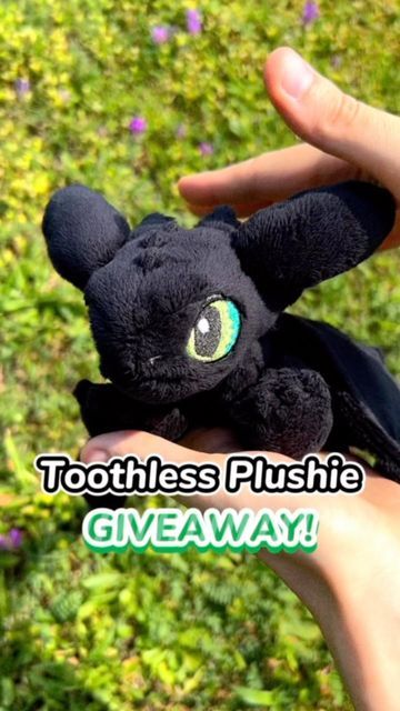 Marlene Sophie | Plush Artist on Instagram: "Edit: Giveaway is over! Thank you for participating!! To celebrate finishing my new Toothless beanie plush pattern, I’m going to give away this prototype! To enter the giveaway, all you need to do is: 1. Like this post 2. Follow me 3. Comment 4. Share or tag a friend in your comment I will choose one lucky person on Saturday July 1st 12:00 CEST randomly! I will DM you in case of winning. You will have 48 hours to send me your name and address. Please keep in mind that while I‘m giving the plushie away for free, I will only cover shipping costs within Europe. If you live outside of Europe, please be prepared to pay shipping fees (this will only be a small amount, so don‘t worry 💕) After this giveaway, these plushies are going to be available Instagram Edit, Dream Future, July 1st, Plush Pattern, Toothless, Artist On Instagram, Tag A Friend, Your Name, Thank You