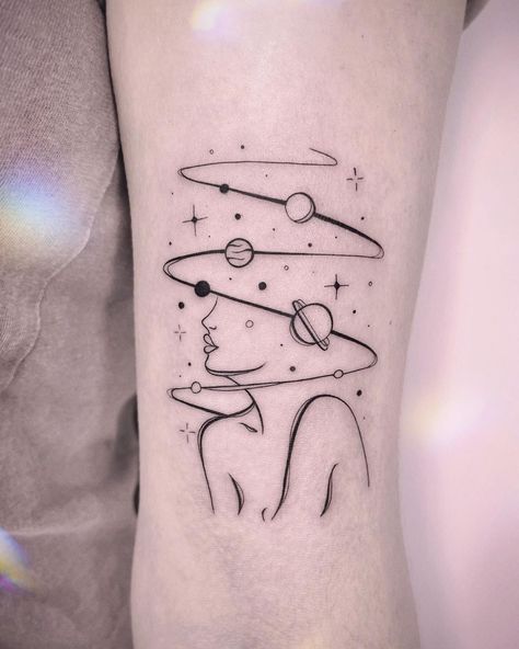 Fine Line Tattoos London on Instagram: “💫✨ Thank you Abbie 💛” Folklore Tattoo, Taylor Tattoo, Taylor Swift Tattoo Ideas, Moon And Saturn, Saturn Tattoo, Back Of Arm Tattoo, Tribute Tattoos, Taylor Swift Tattoo, Planet Tattoos