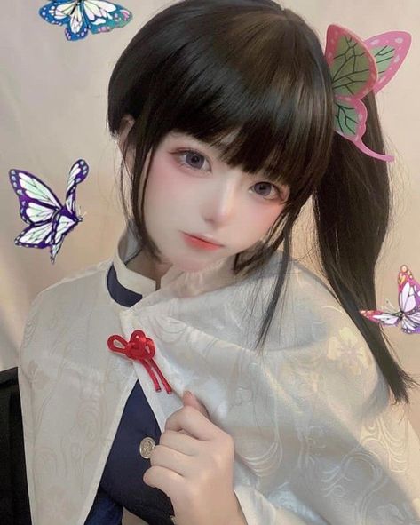 Kanao Cosplay, Glitter Makeup Looks, Quotes Celebrities, Kanao Tsuyuri, Asian Cosplay, Cosplay Cute, Wallpapers Quotes, Kawaii Cosplay, Ghost Pictures