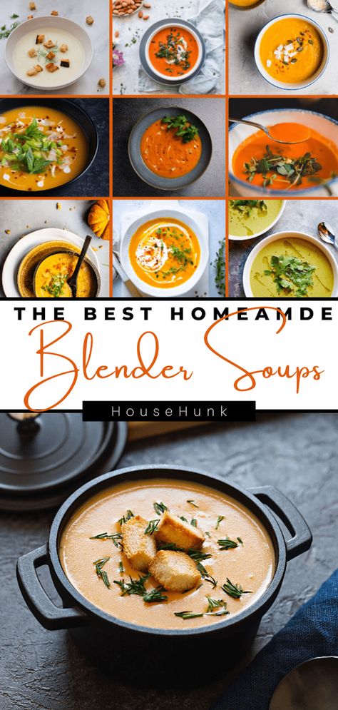 Looking for quick and healthy meal options? Look no further than these 15 blender soup recipes! From Creamy Cucumber to Vitamix Tomato, these soups are easy to make and perfect for any occasion. Plus, with options for vegan, vegetarian, gluten-free, and low-carb diets, there's something here for everyone! Blender Soup Recipes, Clear Liquid Diet Recipes, Puree Soup Recipes, Blended Soup Recipes, Vitamix Soup Recipes, Blender Soups, Healthy Meal Options, 7 Day Cabbage Soup Diet, Liquid Diet Recipes