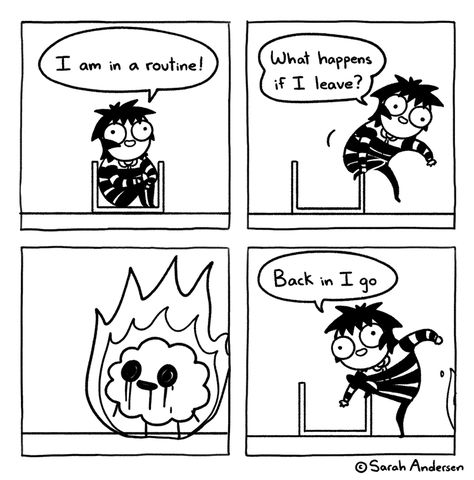 Saras Scribbles, Sarah Anderson Comics, Sarah's Scribbles, Sarah Andersen, Dessin Adorable, Cute Comics, A Train, Tumblr Funny, Comic Strip