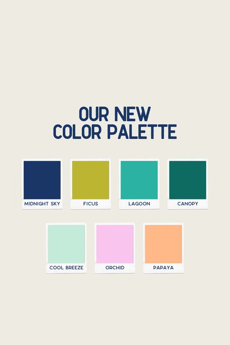 Color psychology is real and oh-so fun! To cap off our rebrand-explained series, we're talking all about the meaning behind our new color palette! 🎨   Dive into tranquility with 🌃 Midnight Sky, a color that reflects our unwavering trustworthiness and confidence. Just like a loyal 🦥 sloth guiding you through the jungle, we'll be by your side, leading the way with expertise and reliability.  #BrandingLaunch #NewColorPalette #BuildingTrust #CreativityBoost #WomenEmpowerWomen #SavvyLiving Lilly Pulitzer Color Palette, Bright Teal Color Palette, Tropical Colors Palette, Wellness Color Palette Inspiration, Neon Color Palette Bright Colours, Florida Color Palette, Palm Springs Color Palette, Jungle Color Palette, Funky Color Palette