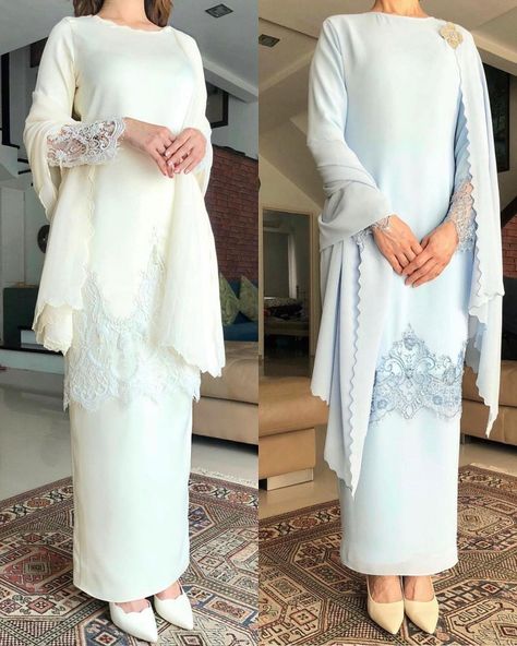 Baju Nikah Kurung Moden, Baju Kurung Modern Style, Wedding Baju Kurung, Baju Kurung Fashion Modern, Baju Kurung Ideas, Baju Kurung Style, Wedding Kurung, Tunang Outfit, Design Baju Kurung Fashion