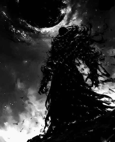 Evil Creature Art, Dark Monster Concept Art, Void God, Void Knight, Void Aesthetic, Shadow God, Dark Astrology, God Of Darkness, Space Horror