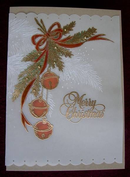 Jingle Bells by !aah at Splitcoaststampers Jingle Bell Cards, Christmas Cards With Bells, Christmas Gift Card Holders, White Cards, Handmade Card Making, Sleigh Bell, Christmas Gift Card, Xmas Card, Jingle Bell