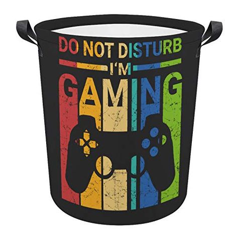 Bedroom Ideas For Gamers, Boys Gamer Bedroom Ideas, Gamer Bedroom Ideas, Toy Gift Basket, Gamer Funny, Basket Hamper, Laundry Humor, Laundry Cart, Collapsible Laundry Basket