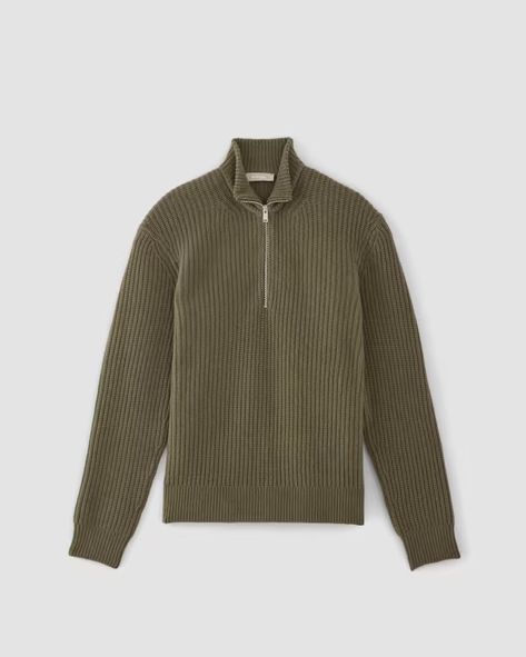 Men's Shirts, Tees & Sweaters – Everlane Men's Dress Shirts, Fall Photoshoot, Half Zip Sweaters, Knit Pattern, Men's Shirts, Clothing Apparel, Zip Sweater, Mens Shirt Dress, Low Key