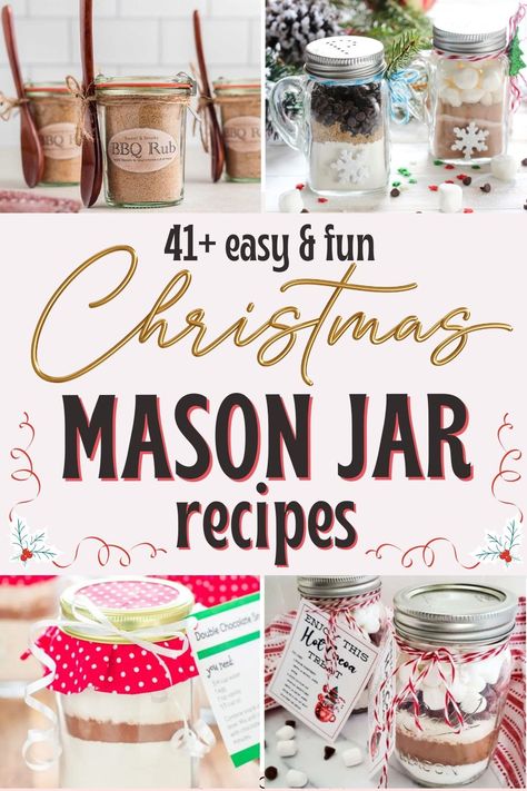 From cookie recipes and chia tea mixes to lavendar sugar and body butter recipes, here are the best easy mason jar Christmas recipes! Mason Jar Cookie Mix Recipe, Body Butter Recipes, Mason Jar Recipes, Chocolate Peanut Butter Cookies Recipes, Jar Food Gifts, Chia Tea, Mason Jar Gifts Recipes, Christmas Crinkle Cookies, Recipe Gifts