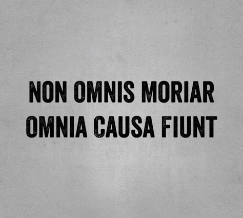 Not All Of Me Will Die Everything Happens For A Reason - Vox Latin Quotes, Latin Language, Latin Phrases, Language Quotes, All Of Me, Lettering Alphabet Fonts, Everything Happens For A Reason, Literature Books, Life Hacks For School