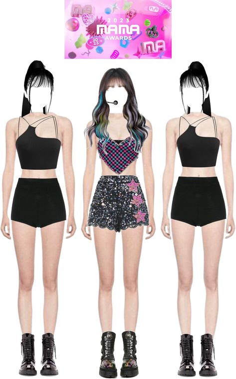 #kpop kpopoutfits#outfits#kpop outfits #kpop. Discover outfit ideas for party made with the shoplook outfit maker. How to wear ideas for 00 : and mic headset Solo Outfits Kpop, Kpop Party Outfit, Soft Girl, Outfit Maker, Kpop Outfits, Kpop Fashion, Stage Outfits, Black Outfit, Party Outfit