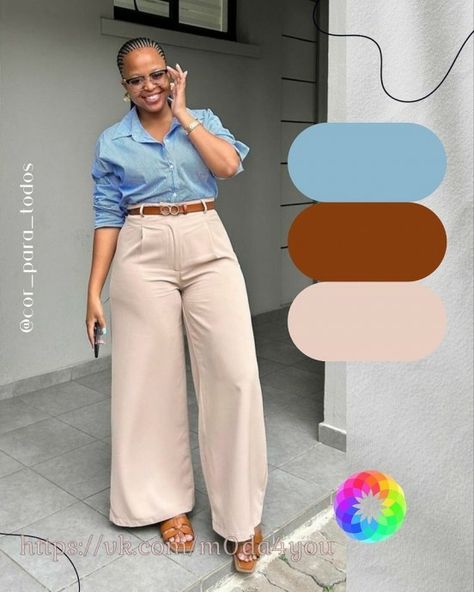 Light Blue Outfit Ideas Color Combos, Tan Outfits For Women, Tan Outfit, Brown Outfits, Ocean Hues, Nude Outfits, Color Outfits, Blue Outfits, Color Combos Outfit