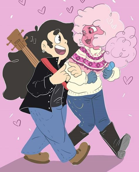 By: jokko_art on Instagram | Greg and Pink Diamond | Steven Universe Diamond Steven Universe, Human Zoo, Steven Universe Ships, Crystal Gems Steven Universe, Steven Uni, Greg Universe, Pink Diamond Steven Universe, Going On A Date, Universe Art