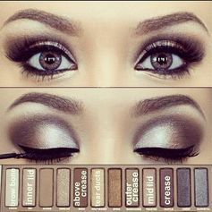 Urban Decay Eyeshadow Palette, Neutral Eyes, Urban Decay Eyeshadow, Smink Inspiration, Eye Makeup Steps, Makeup Guide, Trendy Makeup