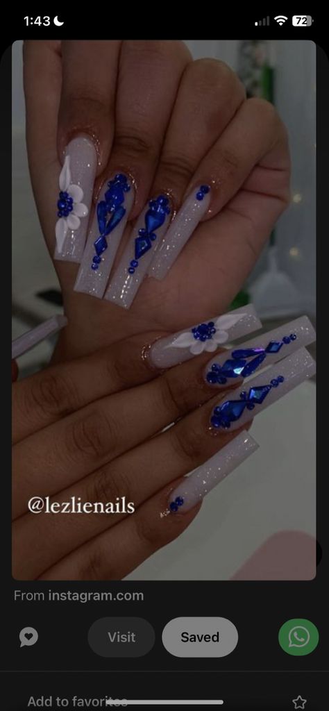 Blue And White Nails, Dark Blue Nails, Graduation Nails, Prom 2024, Senior Activities, Prom Nails, Fire Nails, Simple Trendy Outfits, Nails Inspo