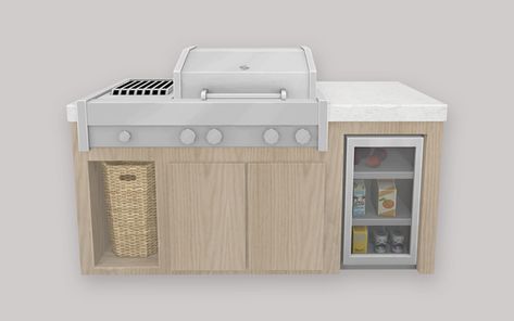 Sims 4 Bbq Area, Sims 4 Bbq Grill Cc, Sims 4 Barbecue, Sims 4 Infant Cc Decor, Sims 4 Outdoor Kitchen, Sims 4 Cc Outdoor Kitchen, Grill Cc Sims 4, Sims4 Fridge, Sims 4 Glass Fence