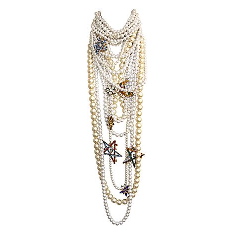 A Very Important Atelier Versace Necklace Fall 1990 | From a unique collection of vintage multi-strand necklaces at https://www.1stdibs.com/jewelry/necklaces/multi-strand-necklaces/ Bedazzled Jewelry, Doctor Jewelry, Fake Pearl Necklace, Versace Necklace, Antique Necklaces, Multi Chain Necklace, Versace Jewelry, Layered Chain Necklace, Atelier Versace