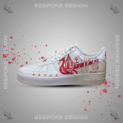 Customs Glasgow on Instagram: “Style: Liverpool FC 🔴 Medium: Painted Design Type: Customer Bespoke One for the football fans, these were done as a gift for a loyal LUFC…” Soccer Sneakers, Liverpool Wallpapers, Liverpool Team, Air Force Shoes, Liverpool Fans, Collage Board, Football Art, Custom Football, Instagram Style