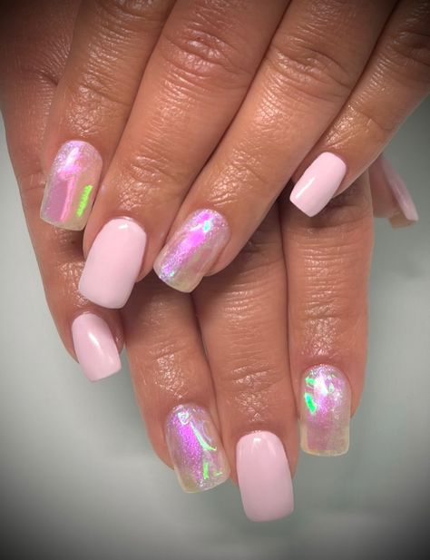 Aurora Nails Pink, Aurora Acrylic Nails, Aroura Nail, Nails Aurora Effect, Aurora Film Nails, Aurora Nails, Aurora, Nail Inspo, Nail Colors