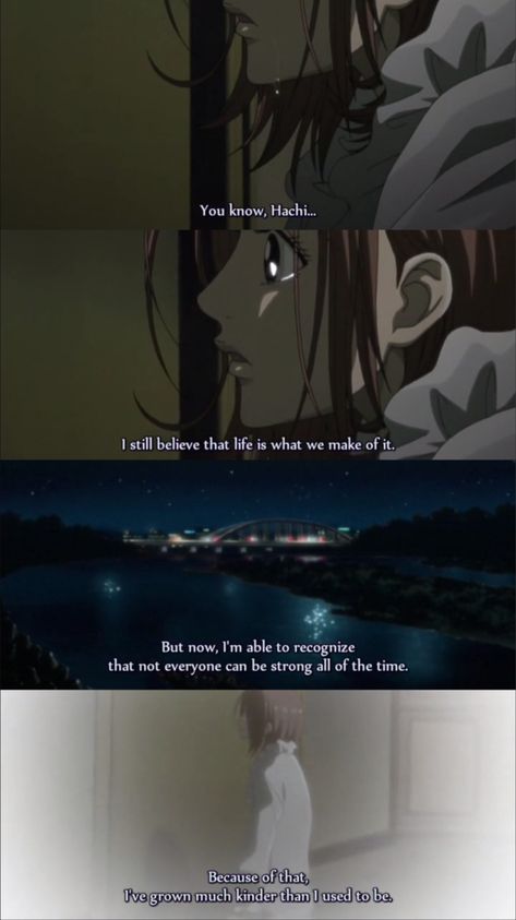 Nana And Hachi Quotes, Nana Anime Qoutes, Nana Fireworks Scene, Nana Osaki Quotes, Nana Quotes Anime, Nana Core, Nana Quotes, Anime English, Nana Manga