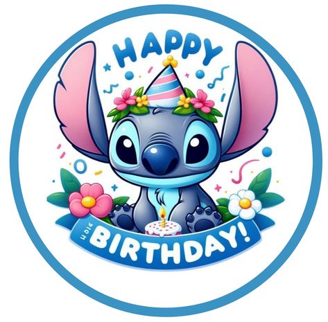 Lilo And Stitch Cricut Projects, Stitch Happy Birthday, Disney Princess Cupcakes, Lilo And Stitch Characters, ليلو وستيتش, Stitch Cake, Cake Wallpaper, Happy 11th Birthday, Happy Birthday Kids