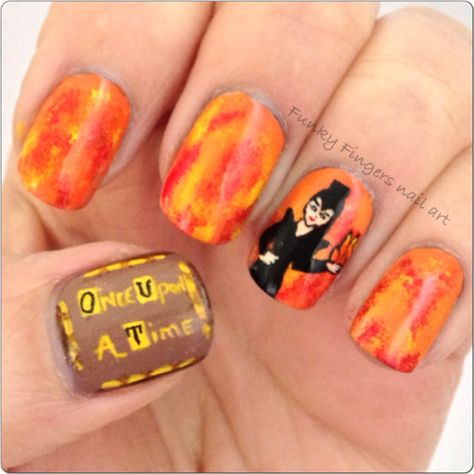 Once Upon a Time nails Time Nails, Funky Fingers, Finger Nail Art, Inspired Nails, Once Upon A Time, Fun Nails, Pretty Nails, Nail Art, Nails