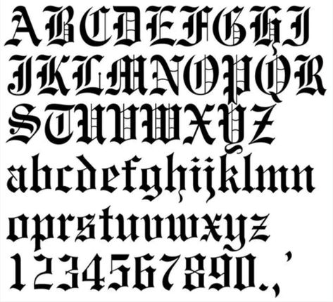 Old English Tattoo, Tattoo Font Styles, Best Tattoo Fonts, Old English Alphabet, Tattoo Font For Men, Alfabet Font, Tattoo Fonts Alphabet, Calligraphy Fonts Alphabet, Tattoo Fonts Cursive